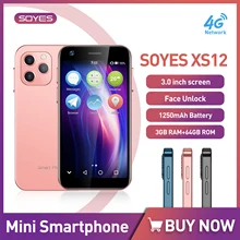 SOYES – téléphone portable XS12 Super Mini, écran de 3.0 pouces, Smartphone, mémoire de 3GB et 64GB, Android 9, Smartphone de poche, reconnaissance faciale, batterie de 1250mAh, identique au XS11  (3)