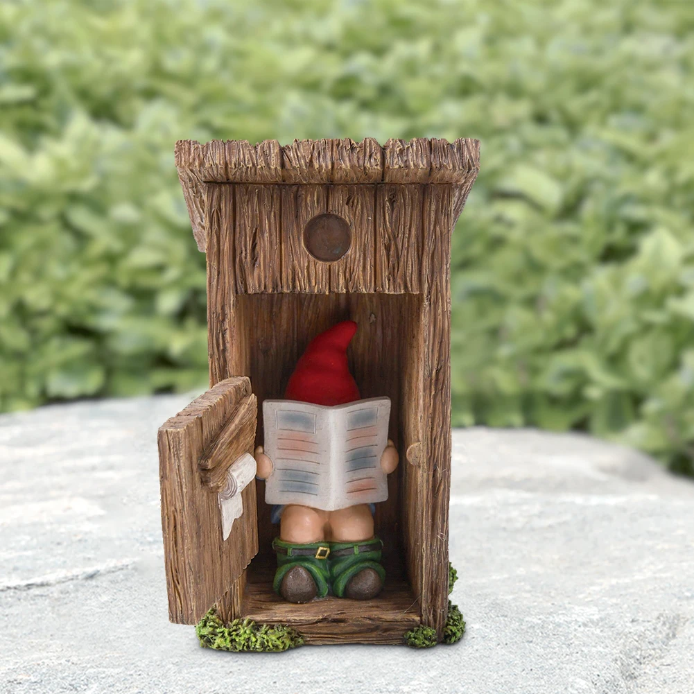 Полимерный гном забывает закрывающаяся дверь скульптура искусство статуи