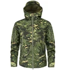 Мягкая Военная тактическая куртка из кожи акулы, Мужская водонепроницаемая армейская флисовая одежда, камуфляжные ветровки, 4XL