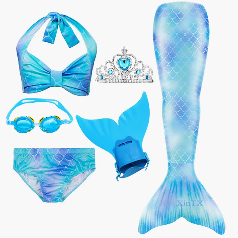 4 шт./компл. Детские Моноласты русалки хвосты для купания детские маскарадные