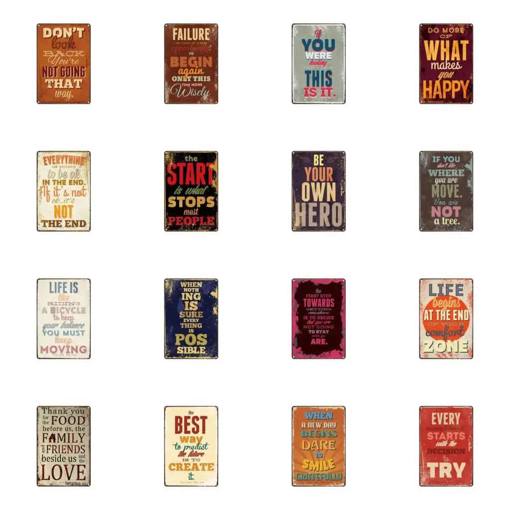 

Family Rule Home Rules Be Your Hero Metal Tin Signs Vintage Posters Iron Painting Wall Decorretro Painting Pub Funny Poster