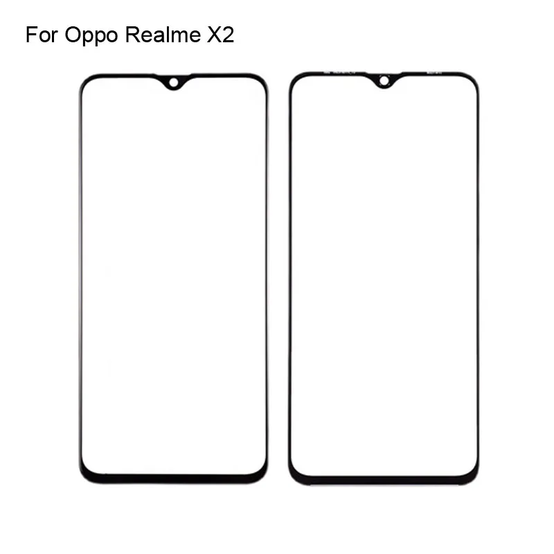 

2PCS For OPPO Realme X2 Front LCD Glass Lens touchscreen For OPPO Realme X 2 Touch screen Panel Outer Screen Glass without flex