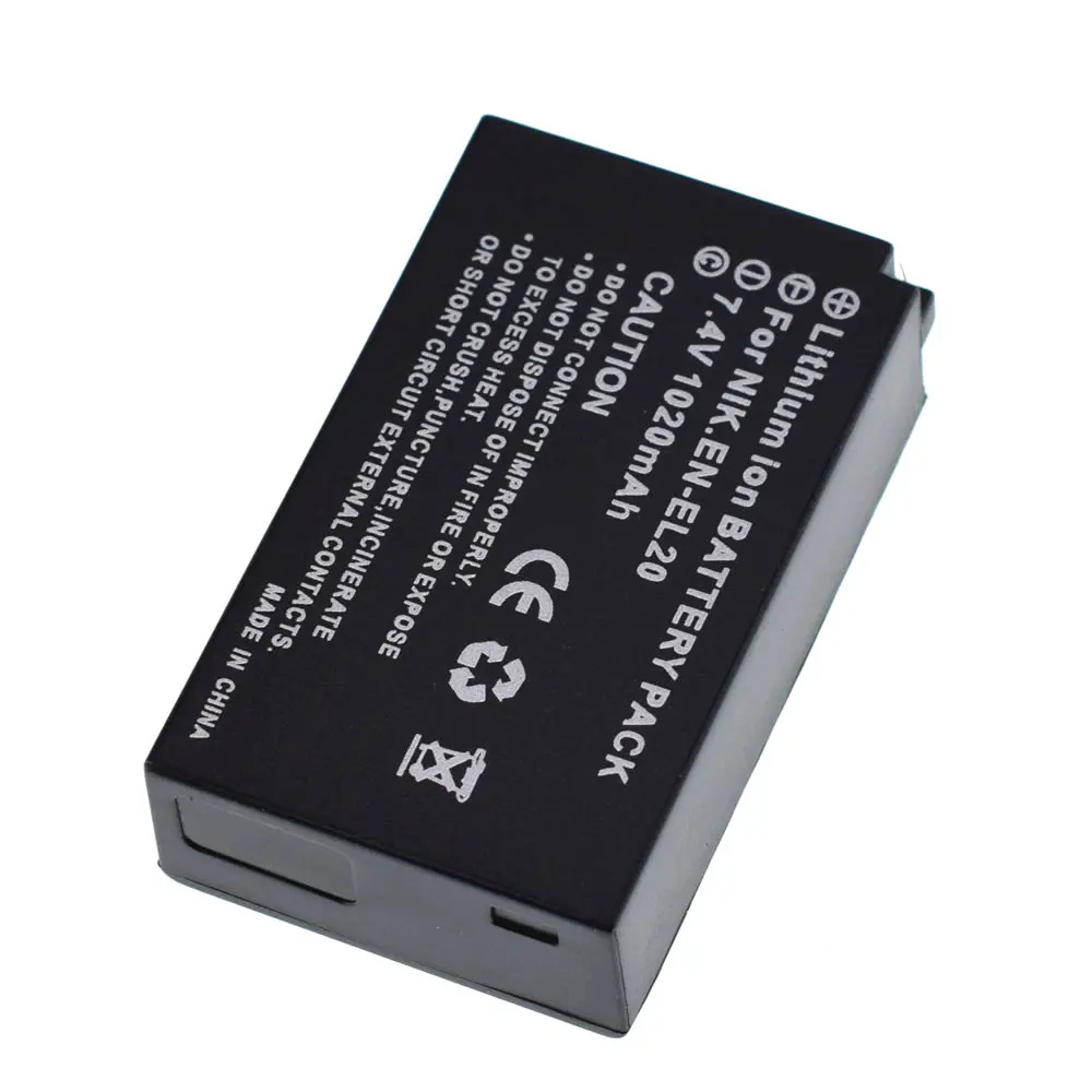 4x High Quality 7.4V 1.2A EN-EL20 Rechargeable Battery for Nikon EN-EL20a 1 J1 J2 J3 S1 Digital Camera | Электроника