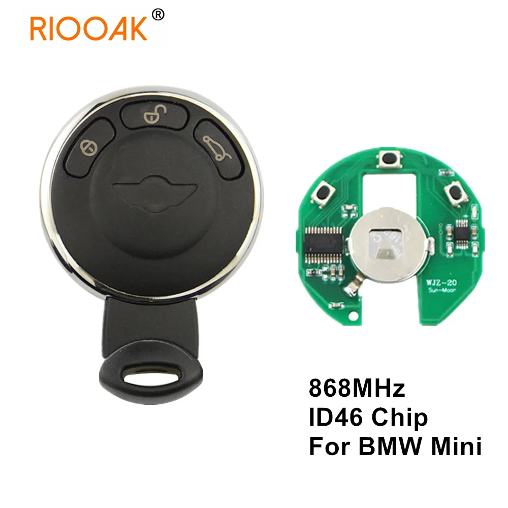 Умный сменный Автомобильный Дистанционный ключ с 3 кнопками для BMW Mini Cooper 868 МГц