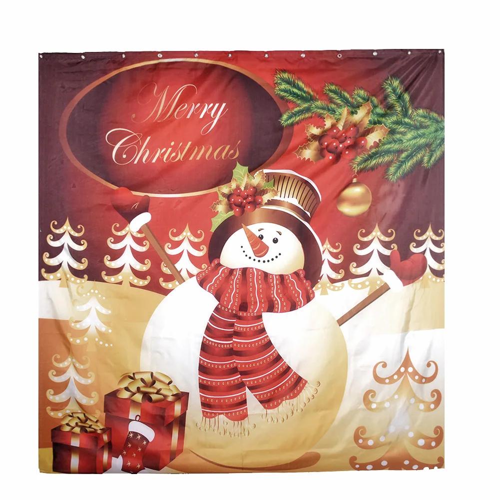 3 шт/4 шт набор полиэстер Рождественский Снеговик занавеска для душа Ванная