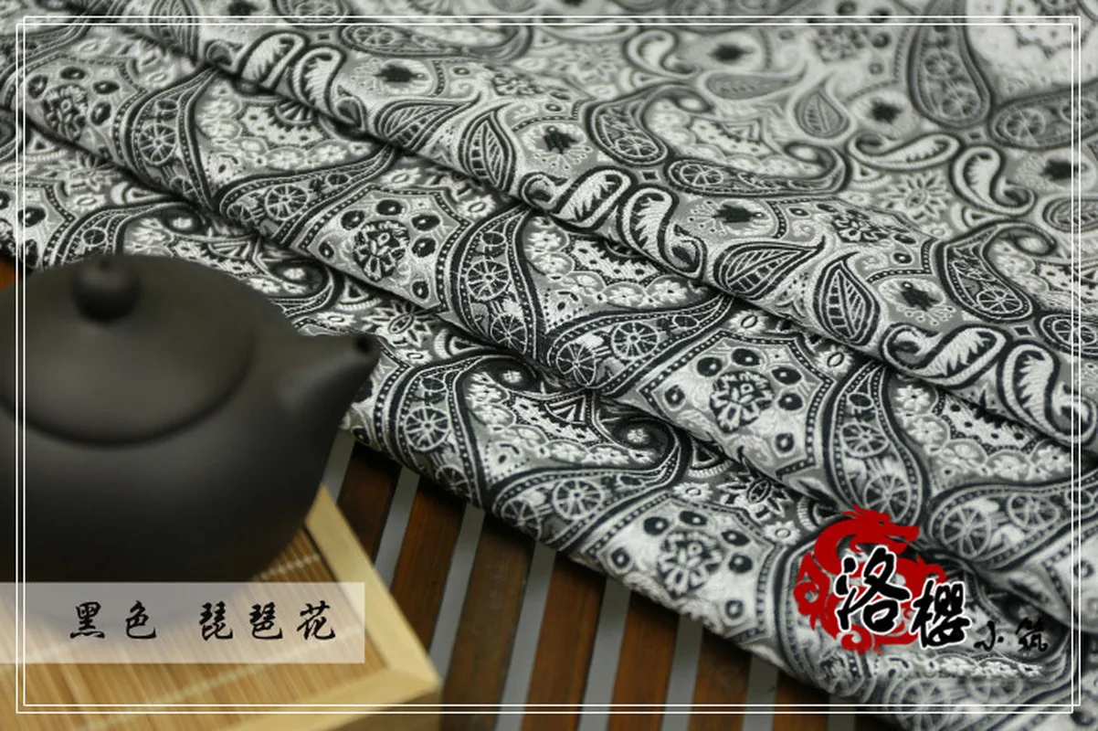 Ширина 29 дюймов парча жаккардовые шелковая ткань костюм Китайская одежда платье