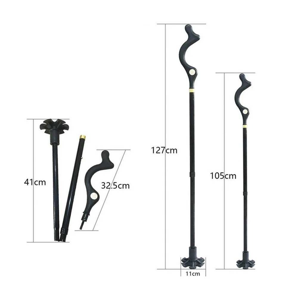 Противоскользящая подставка осанка тростник складной 10 Регулируемая трость