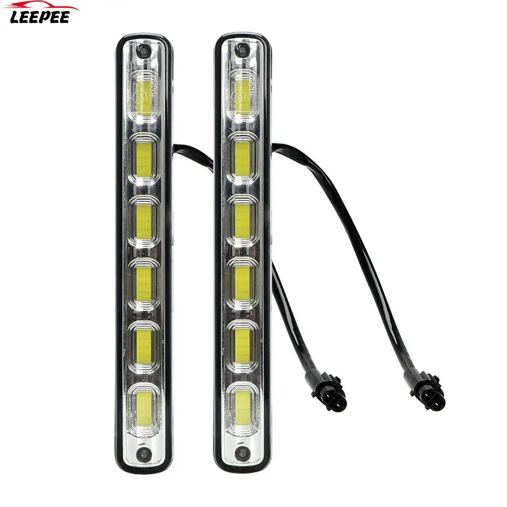 

ITimo Fog Lamps Daytime Running Light White Headlights DC 12V Head Lamp DRL 2Pcs Car-styling LED COB Car Lights