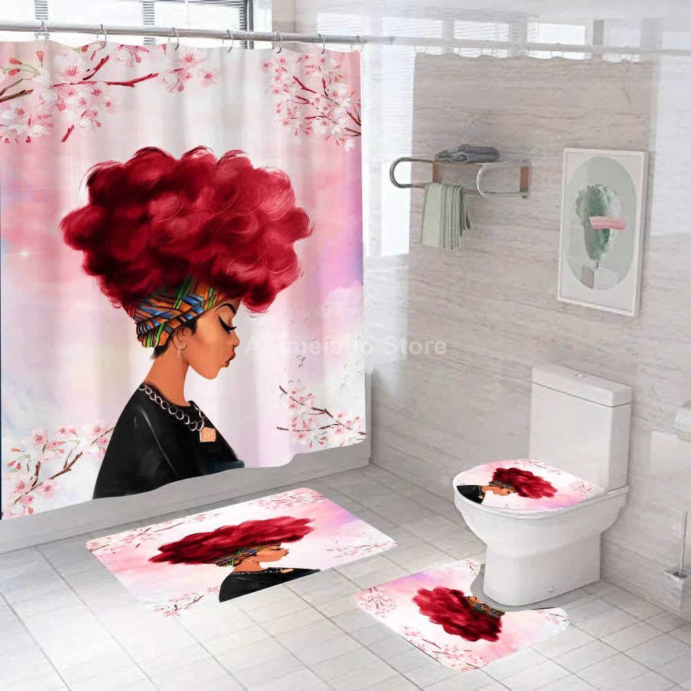 Черная стандартная занавеска для душа ванной комнаты девочек наборы коврик