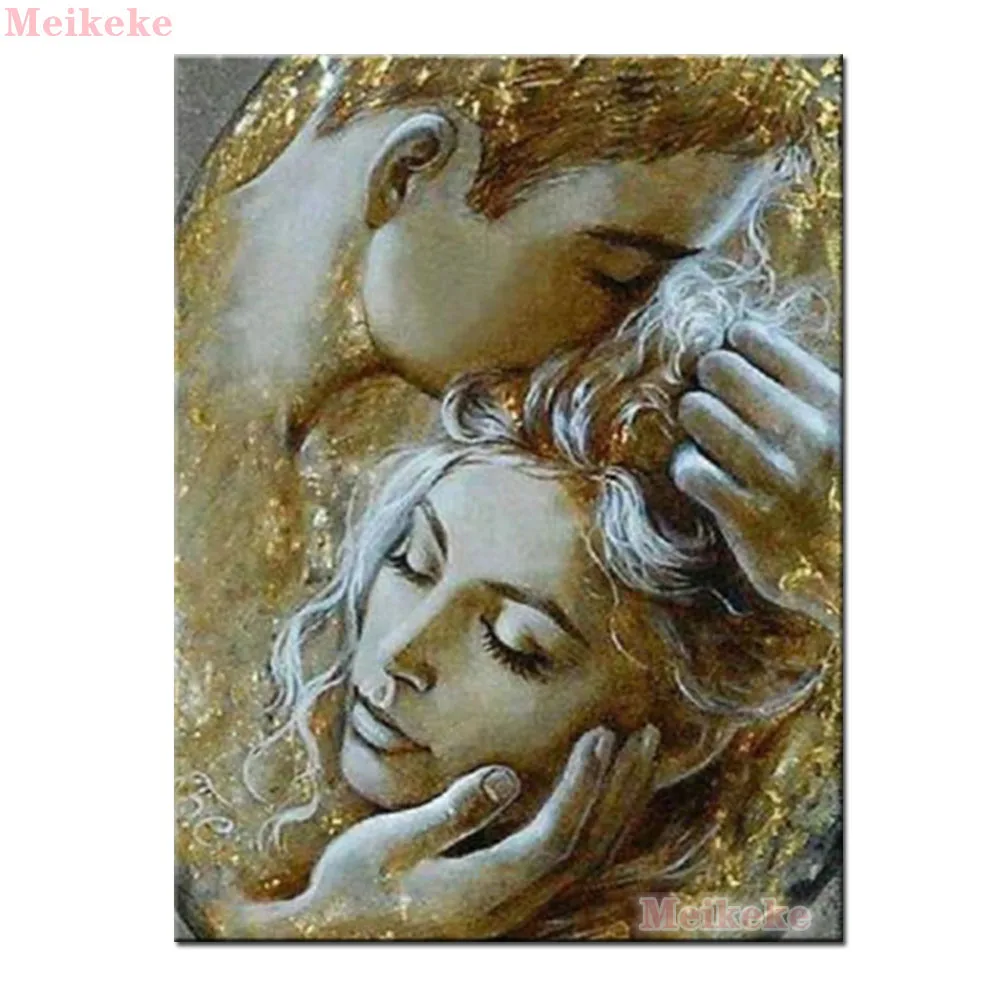 

5D DIY Diamond Mosaic Love Kiss Couple Diamond Embroidery Christmas Gift Diamond Painting Romantic Picture Needlework Home Decor