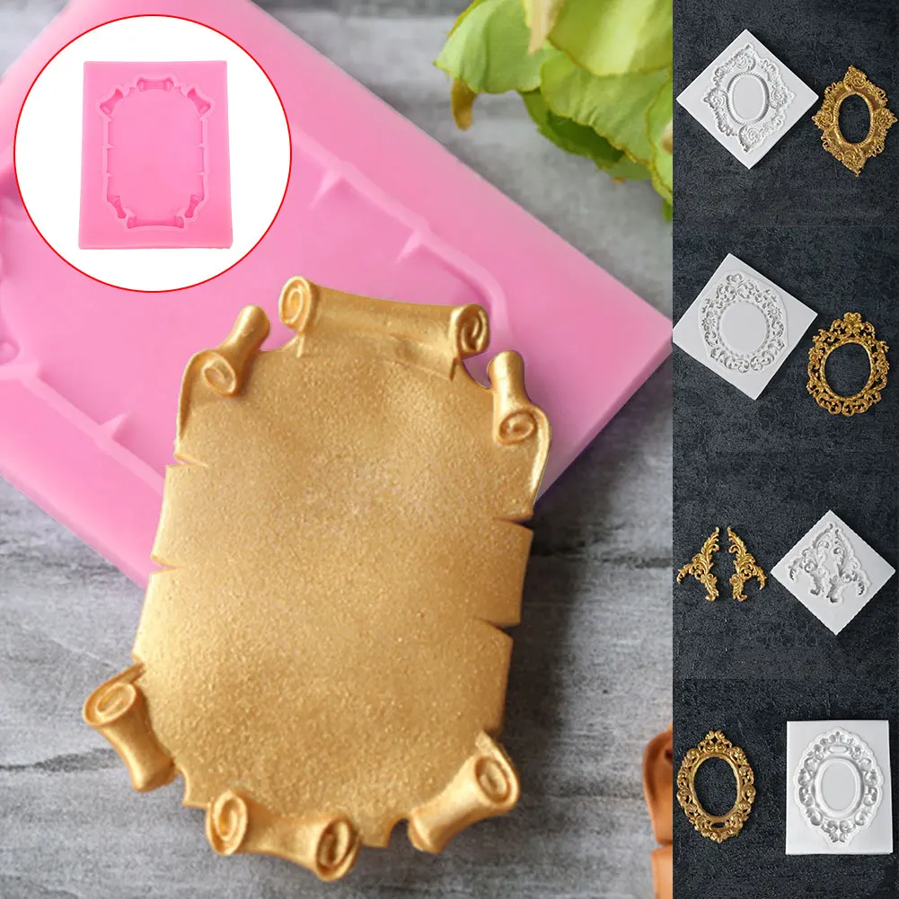 Цветочный узор рамка форма силиконовый кондитерский инструмент для выпечки