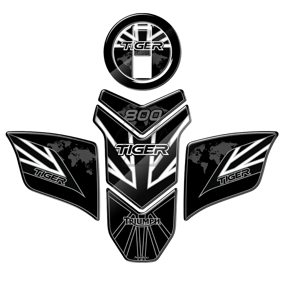 

For Triumph Tiger 800 2010-2018 Tank Pad Protector Gas Cap Decal 3D Resin