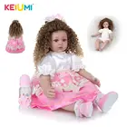 KEIUMI 24-дюймовая красивая принцесса Reborn Baby Doll, реалистичное мягкое тканевое тело Reborn Girl Boenca, подарок на день ребенка