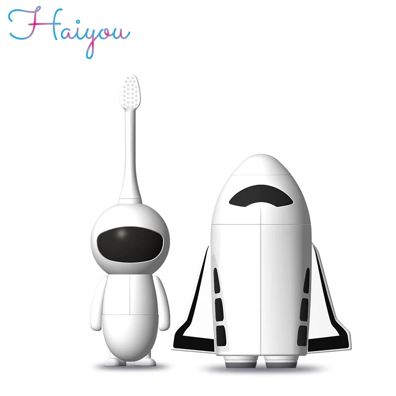 

Electric Toothbrush Kids Astronaut Shaped Children Sonic Electric Toothbrush AA Battery Cute Waterproof Toothbrush for Kids