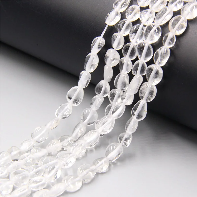white crystal 31 тип необычный самородный Камень Бисер природный флюорит полированные крошечные плоские фиолетовые овальные кварцевые бусины для создания ювелирных изделий Декор - Цвет: white crystal
