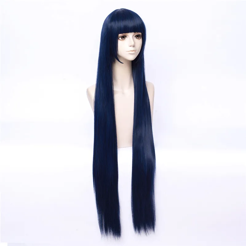 Парик для косплея Хината Хюга длинный синий термостойкий синтетический парик