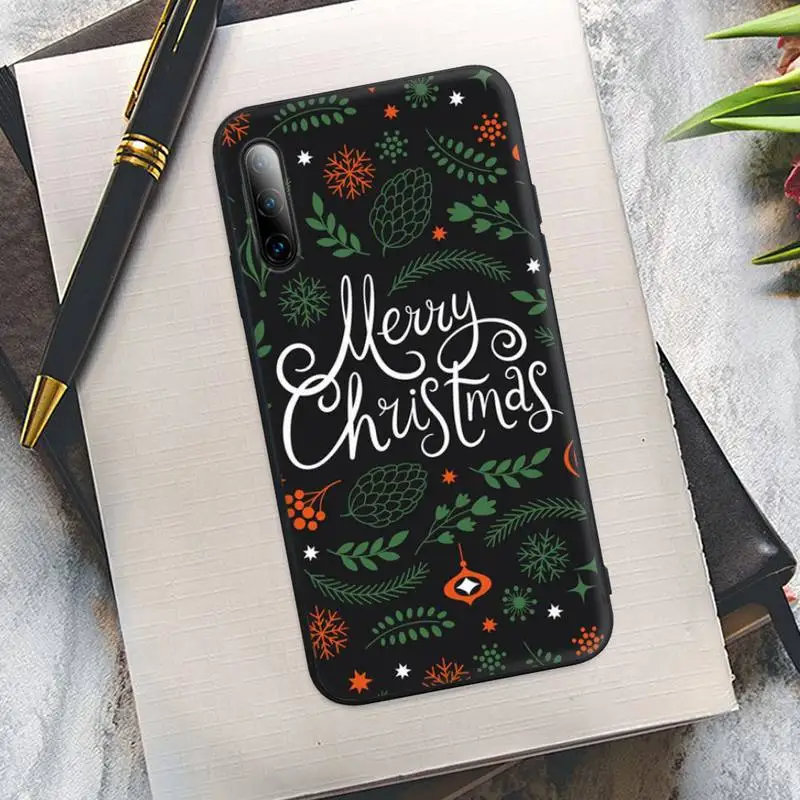 christmas new year black silicone phone cover case for samsung a51 a71 a72 a21 a20 a31 a10 a40 a70 a30 s a20e a52 a50 a11 free global shipping
