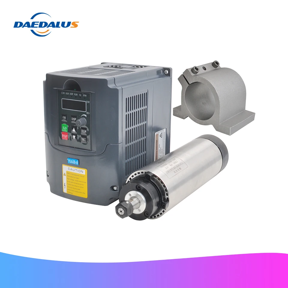 0.8KW CNC шпиндель ER11 Цанга 65 мм шпиндель зажим Монтажный кронштейн 1.5KW Инвертор VFD конвертер регулятор скорости для фрезерования