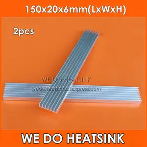 Мы производим радиатор 2 шт. 150x20x6 мм, алюминиевый кулер для охлаждения DIY светодиодный