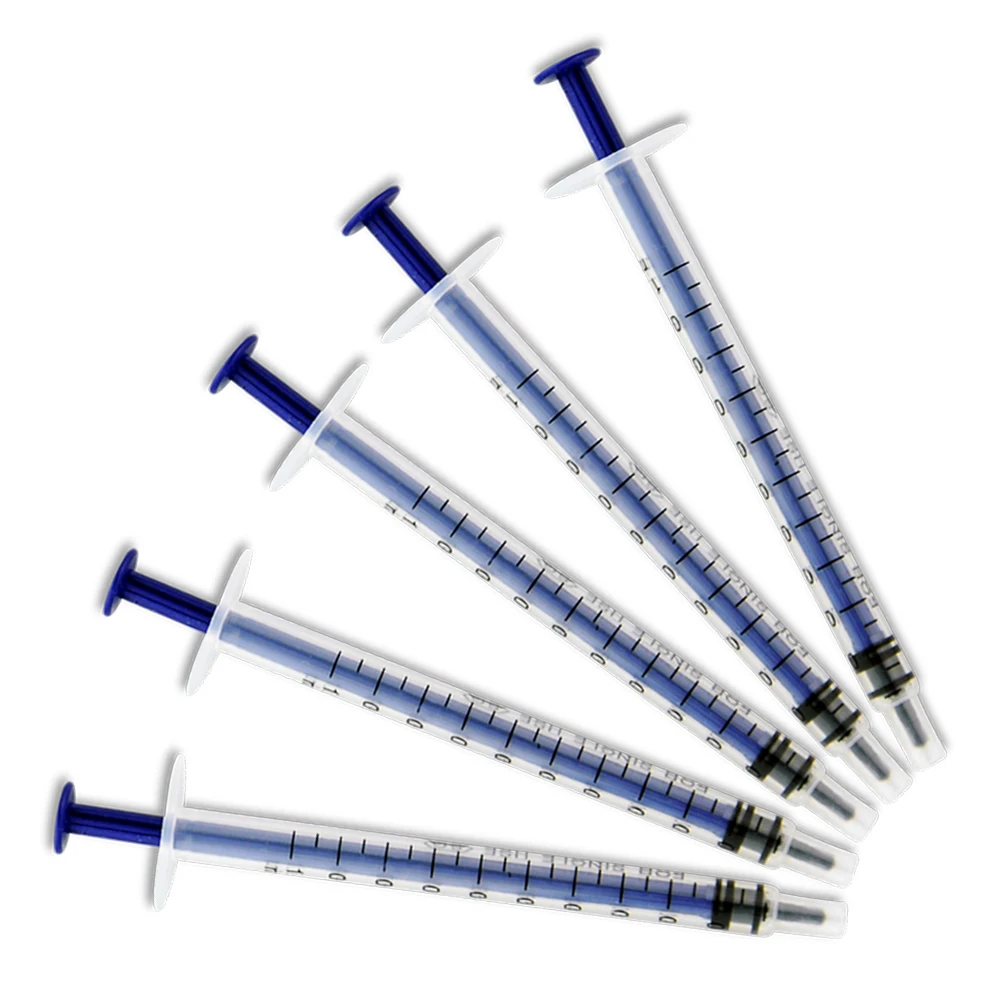 5pcs 1ml Plastic Disposable Injector Syringe For Refilling Measuring Nutrient Not Include Needles Feeding Accessories - купить по