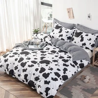 cow spot printed bedding set plaid stripes 23pcs duvet cover set pillowcase euusaaustralia king size bed linen home textile