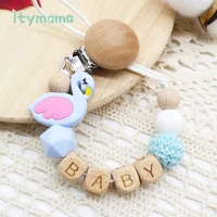 personalized name baby pacifier holder chain food grade silicone pacifier clips baby teething soother accessories dummy clips