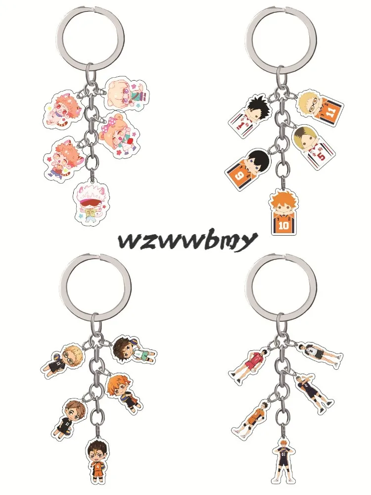 

Anime Haikyuu!! Kenma Kozume Shoyo Hinata 5pcs/Set Acrylic Pendant Keychain Figure Collection Model Toy Gifts Birthday Present