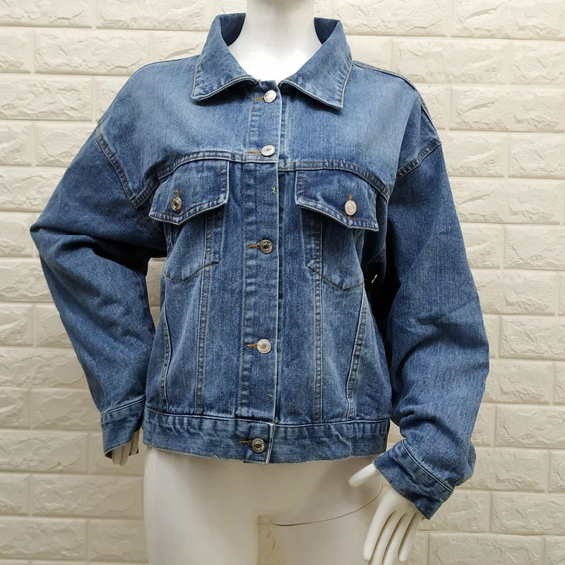 Женская джинсовая куртка Ethic в стиле ретро с цветочной вышивкой геометрический