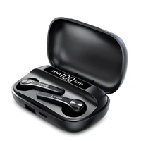 lenovo qt81 tws bluetooth 5 0 earphone led power display 1200mah hifi stereo bass waterproof sport headset headphone