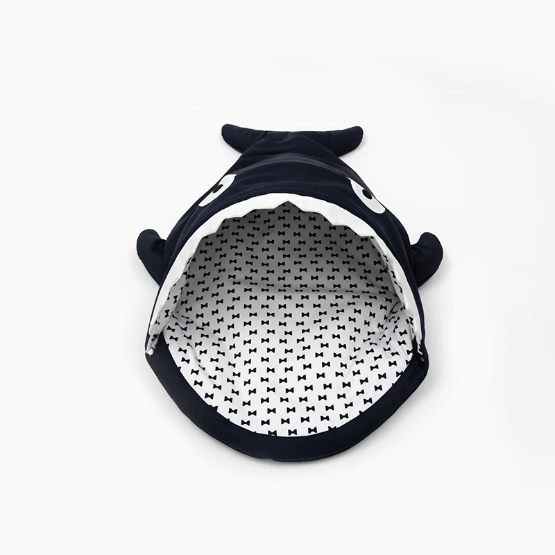 Зимняя кровать для кошки домик домашнего питомца складная акулы Внутренняя