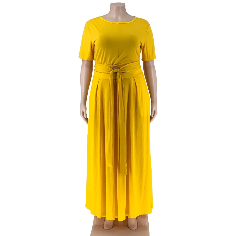 

Women's Two Piece Suit Tie Dyed Solid Color Fashion Casual Set Large Size Women's Summer New Fashion Dress