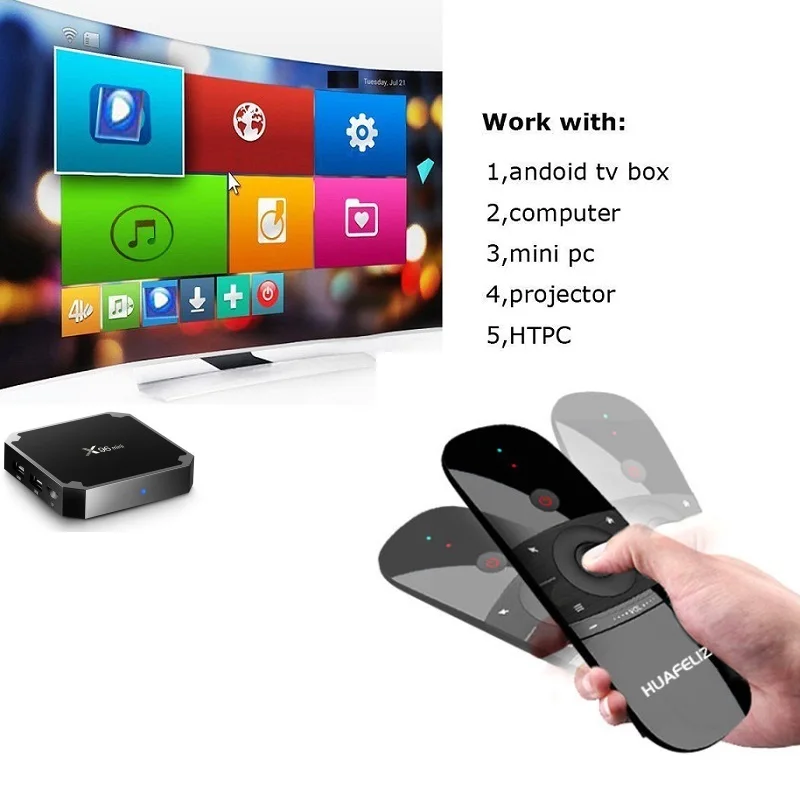 Горячая W1 Fly Air mouse беспроводная клавиатура 2,4G Rechargeble Motion Sense мини пульт дистанционного управления для Smart Android tv BOX