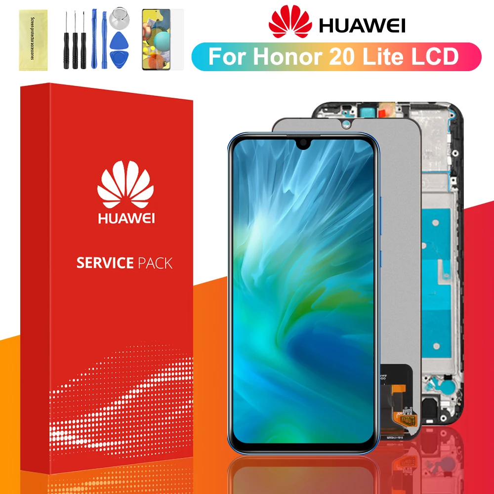 Оригинальный 6 21 ''Дисплей для Honor 20 Lite ЖК-дисплей с рамка сенсорный Экран