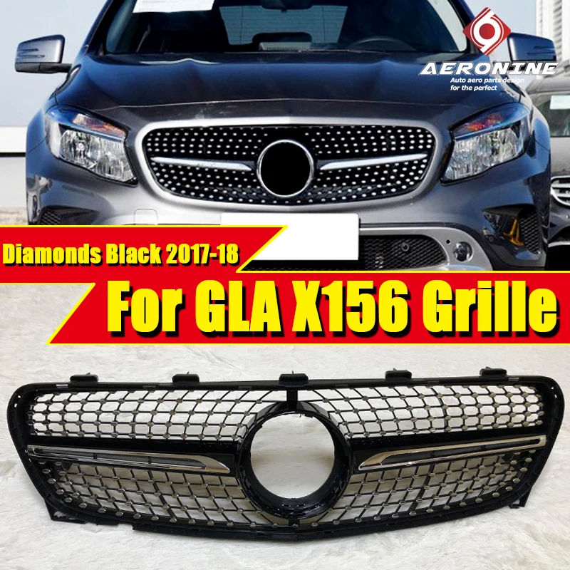 Для Mercedes GLA Class X156 LCI спортивный передний бампер Бриллиантовая решетка гриль грили