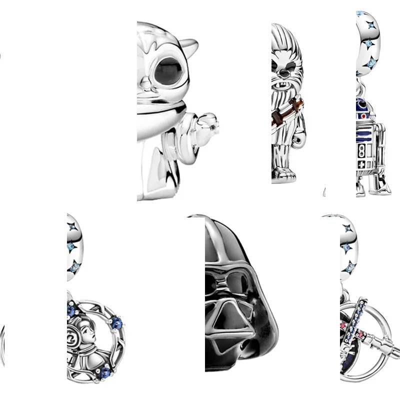 

CHRYSAOR Discount 925 Sterling silver Star beads Wars charms fit Original Pandora Bracelet Women Jewelry