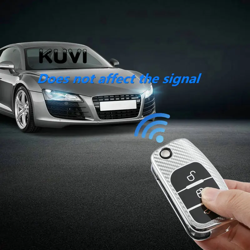 Углерода ТПУ ключа автомобиля чехол КРЫШКА ДЛЯ Форд Фиеста Фокус 2 3 Ecosport KUGA Escape