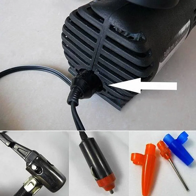 

Universal Auto Tire Inflator 12V DC 300 PSI Portable Mini Electric Air Pump Tire Air Compressor For Car Bicycle Motorcycle