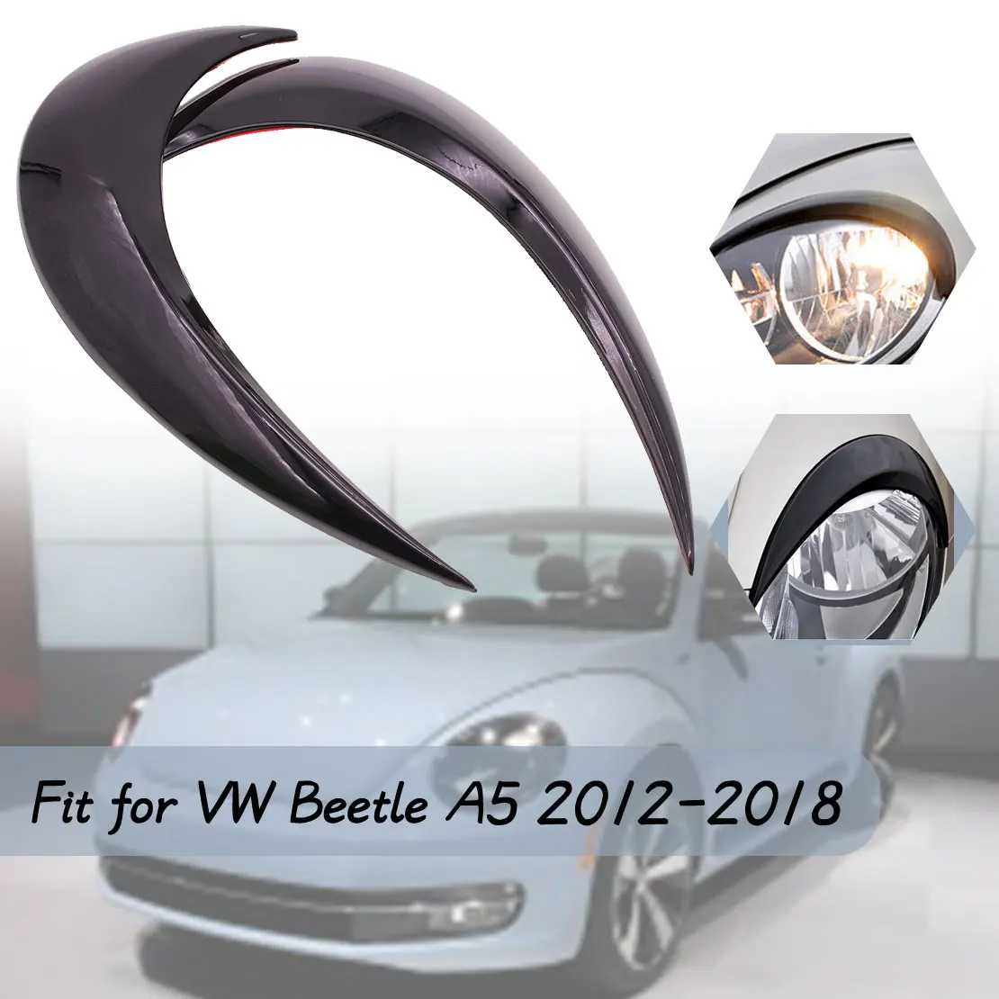 

EIDRAN 2 шт. налобный фонарь для автомобиля налобный фонарь Налобные веки для VW Beetle A5 2012 2013 2014 2015 2016 2017 2018