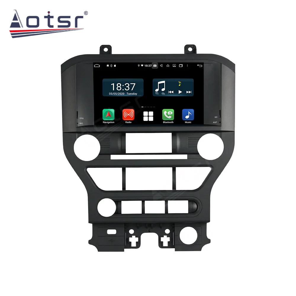 Android 10 0 Автомобильный GPS навигатор мультимедийный авто радио плеер для Ford Mustang 2015