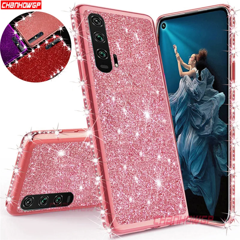 Блестящий Алмазный чехол для Huawei P40 P30 Lite E Y7P Y9 Prime Honor 30 20 9X Pro 20i 10i 10 Nova 5T Mate мягкий