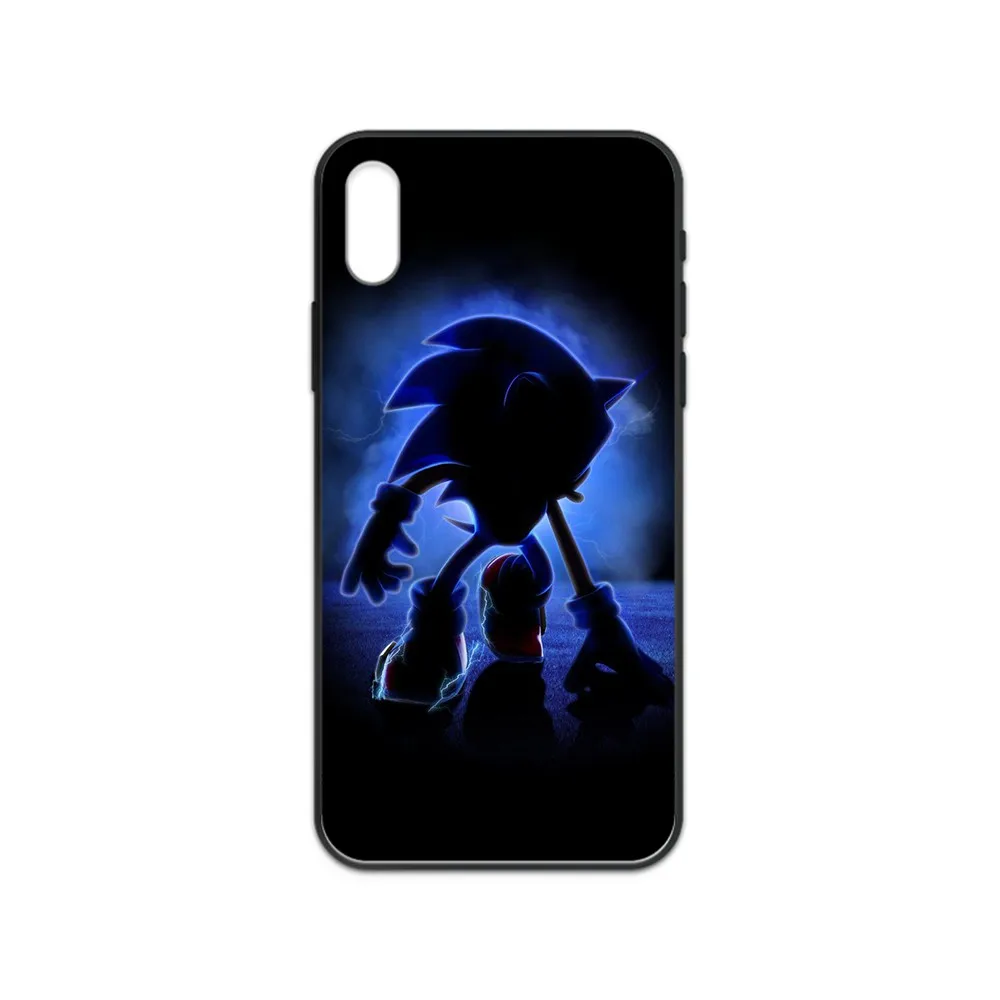 Серия Sonic the Hedgehog Модный чехол Etui черный для телефона iphone 4 4s 5 5S SE 5C 6 6S 7 8 plus X XS XR 11 PRO