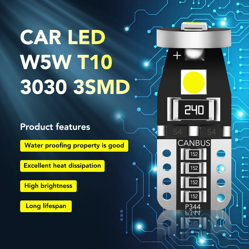 2 шт. Светодиодные Автомобильные внутренние фары Canbus W5W для Volvo XC60 XC90 V40 V60 S90 S60L