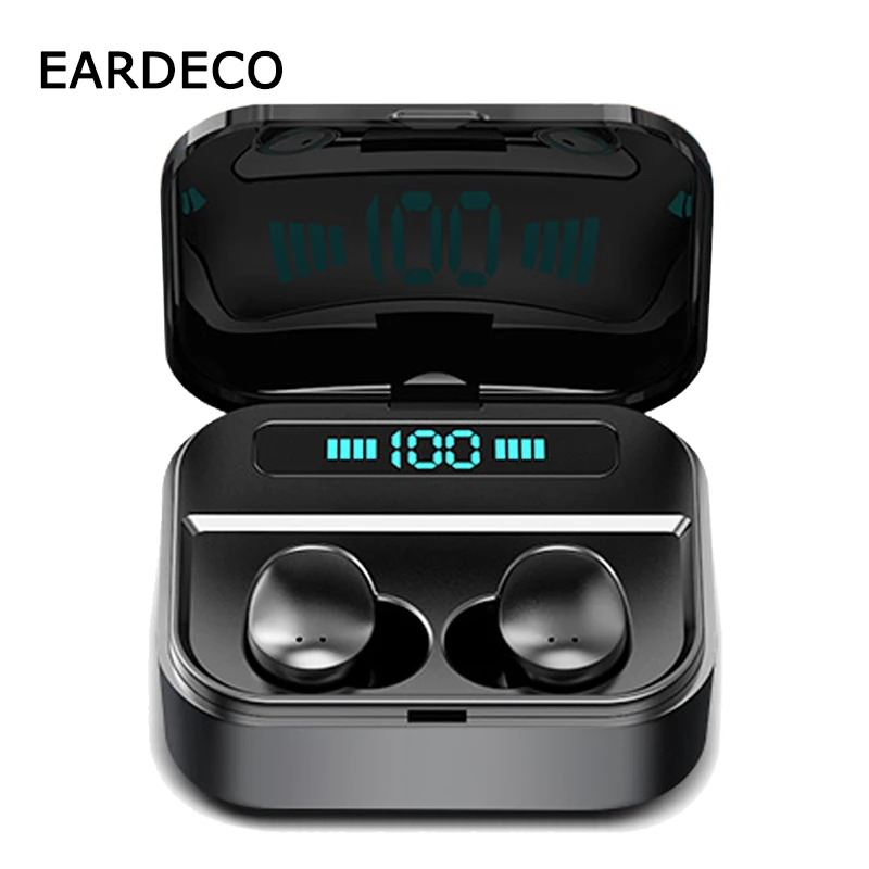 TWS наушники EARDECO с внешним аккумулятором на 2200 мА · ч Bluetooth 6D стерео беспроводные