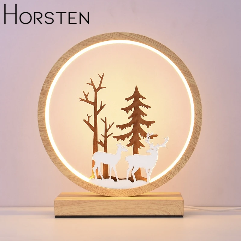 Настольная лампа светодиодная в скандинавском стиле с дистанционным