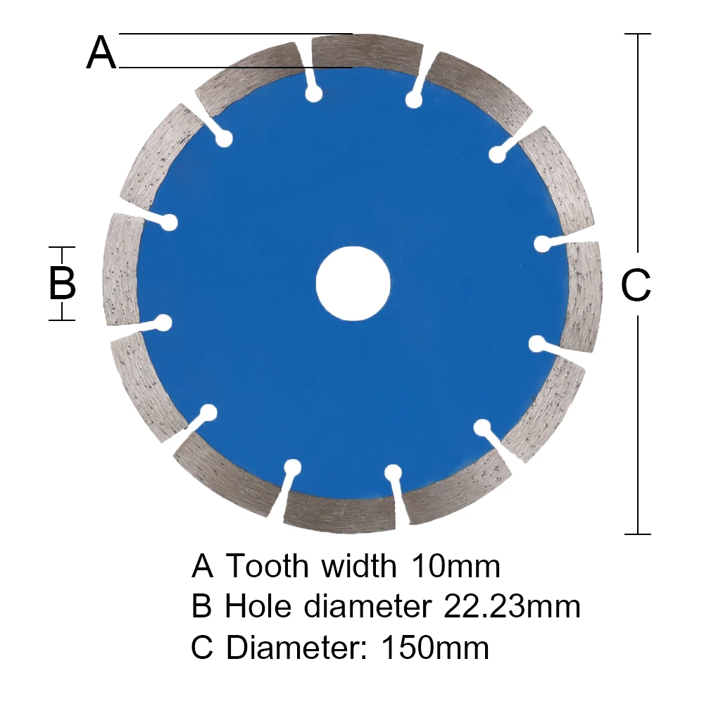 

150mm 6" Diamond Cutting Disc Grinder Saw Blade for Stone Marble Brick 7/8" Hole