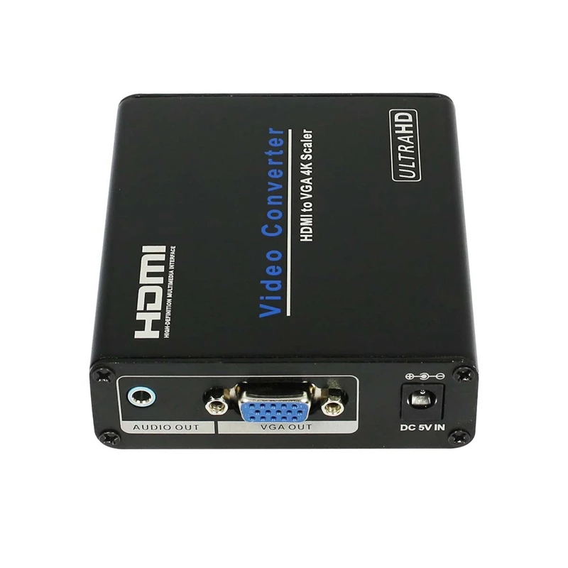 

JABS Hdmi to Vga 4K Scaler Audio Hdmi Input to Vga Output 3.5mm 4Kx2K 1080P Stereo Audio Converter EU Plug