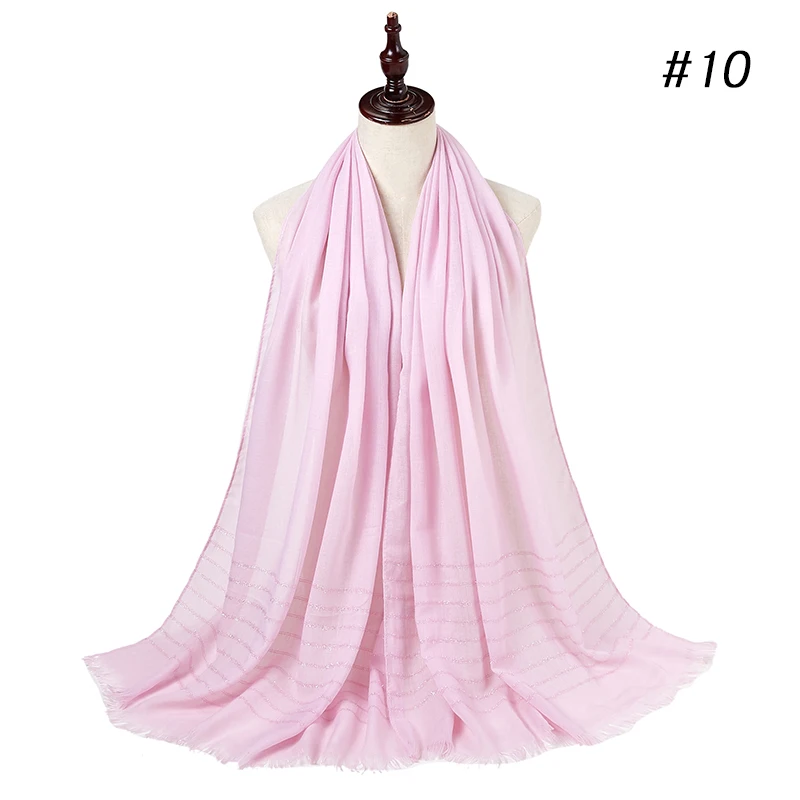 Plain Shimmer maxi cotton scarf hijab solid Fringed shawls glitter muslim long muslim head wrap turbans scarves/scarf 10PCS/LOT