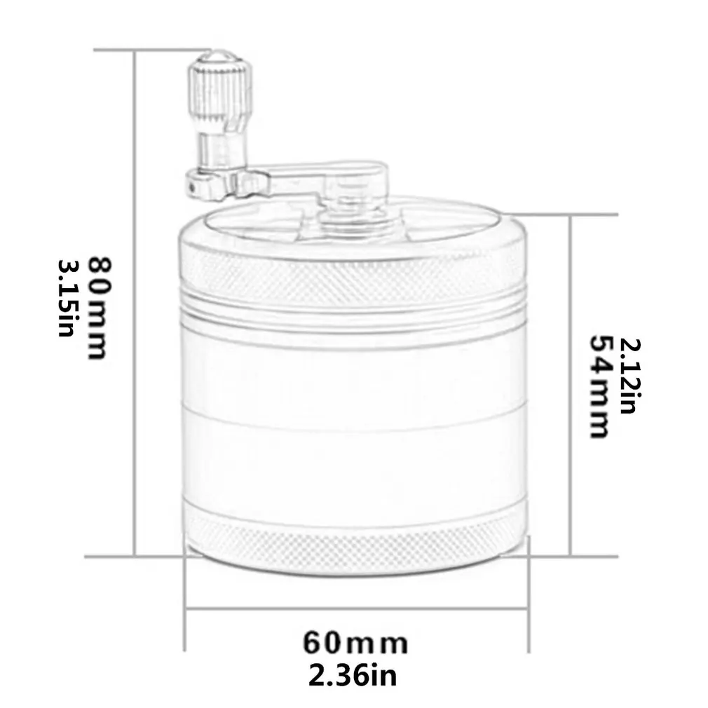 4 Слои Алюминий травяной травы измельчитель табака дым измельчители мини