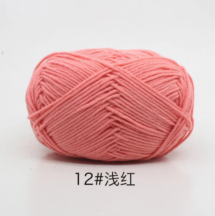 12 Mylb Skeins мягкие ручные вязаные детские крючки для вязания шерстью расчесывание хлопчатобумажная пряжа молочного цвета 4 Plys Hot 50 г/шт - Цвет: 12