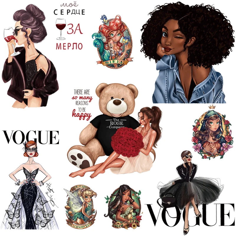 Мультяшные животные для девочек утюжок переодевания моющиеся термонаклейки a